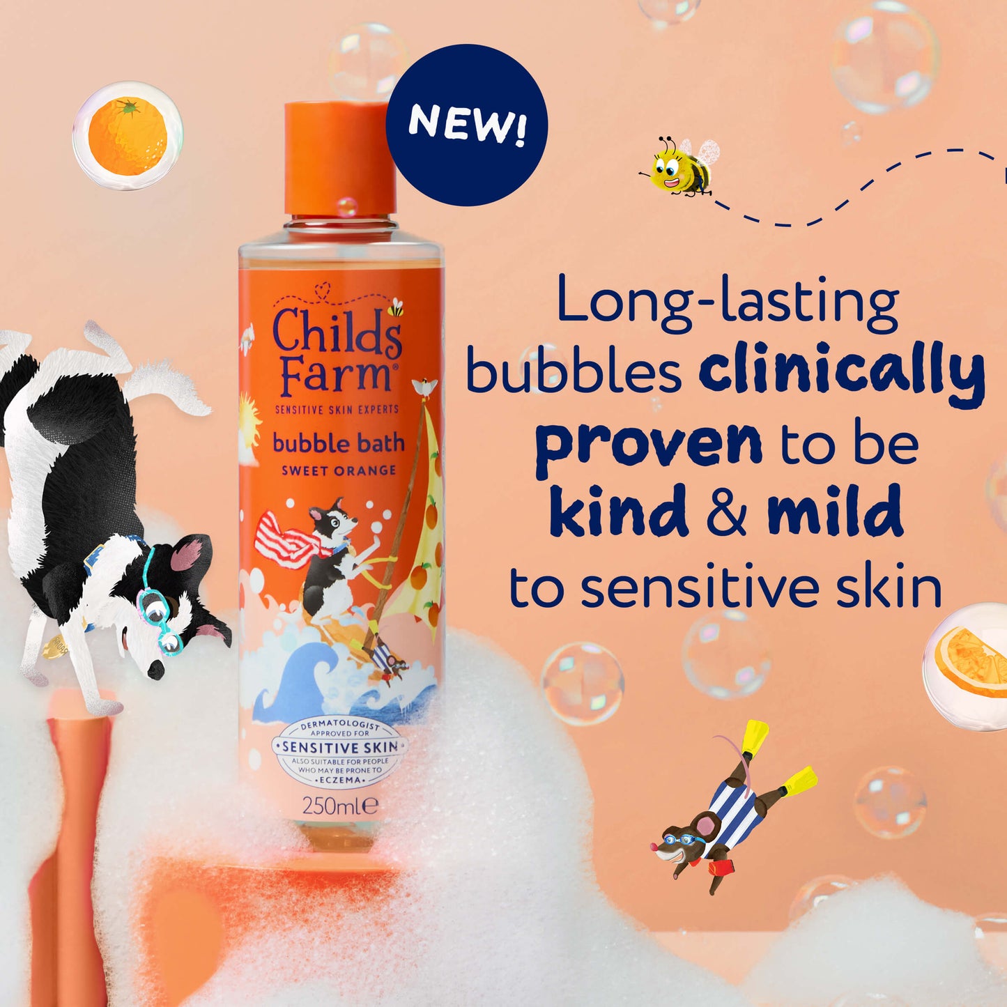 Childs Farm Bubble Bath Sweet Orange 250ml