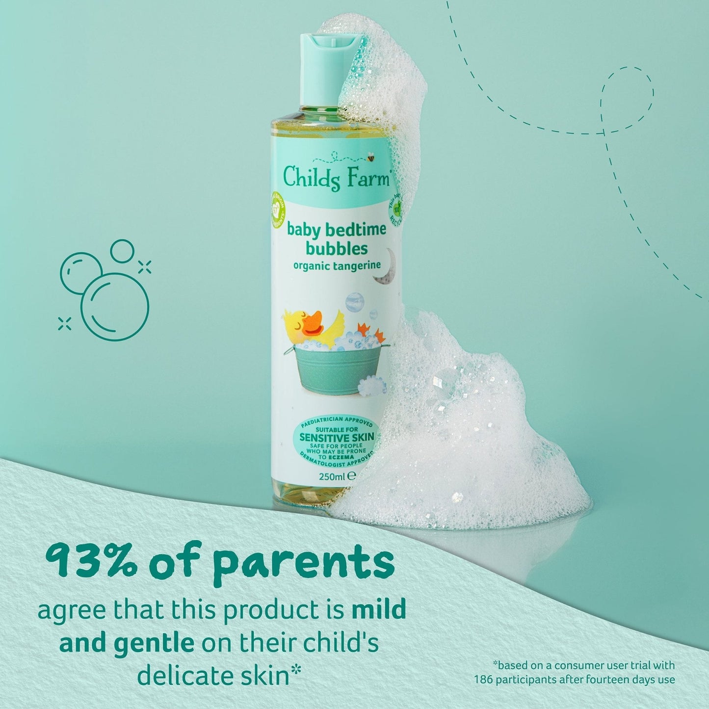 Childs Farm baby bedtime bubbles organic tangerine