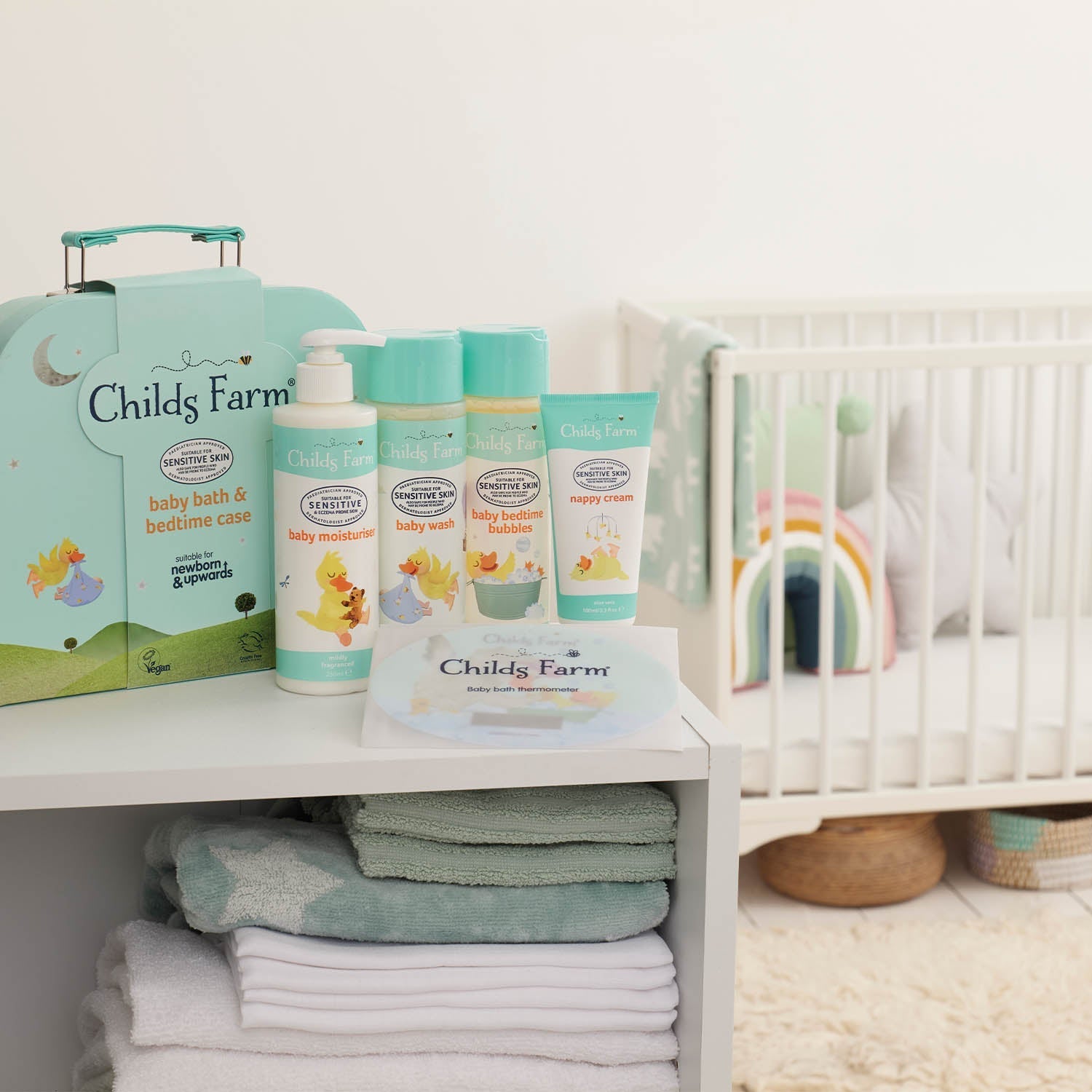 Childs Farm baby bedtime suitcase gift set