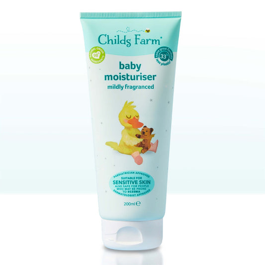 Childs Farm baby moisturiser mildly fragranced