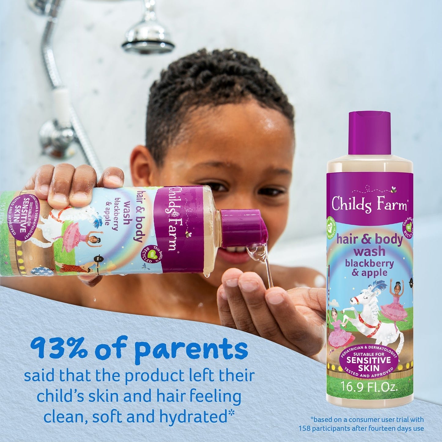 Childs Farm hair & body wash blackberry & organic apple