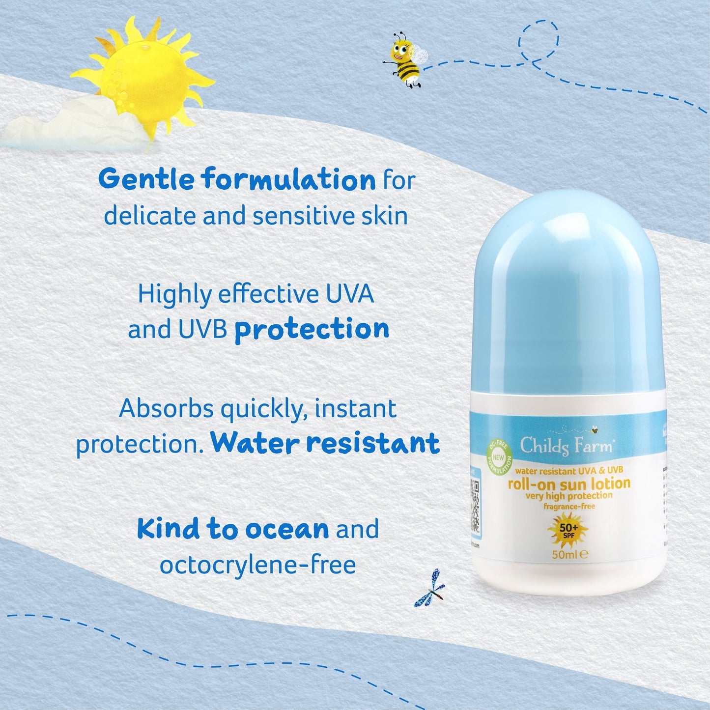 [STAFF] Childs Farm 50+ SPF roll-on sun lotion fragrance-free